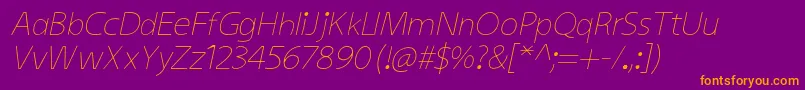 fuente KiddysansLightItalic – Fuentes Naranjas Sobre Fondo Morado