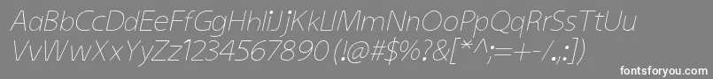 KiddysansLightItalic Font – White Fonts on Gray Background
