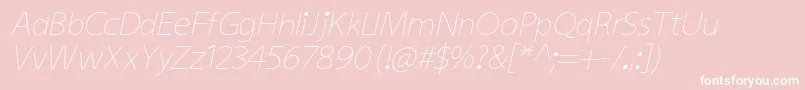 KiddysansLightItalic Font – White Fonts on Pink Background