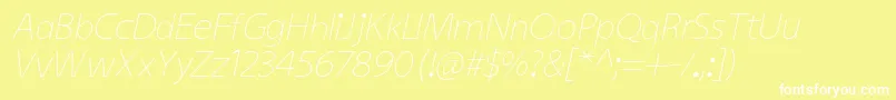 KiddysansLightItalic Font – White Fonts on Yellow Background