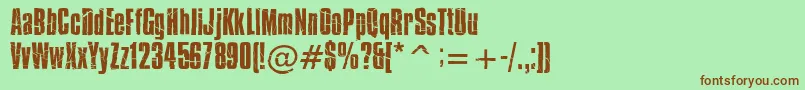 Bisonprr Font – Brown Fonts on Green Background