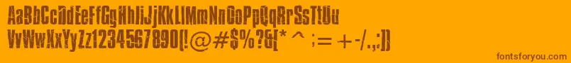 Bisonprr Font – Brown Fonts on Orange Background