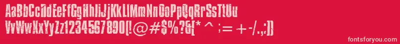 Bisonprr Font – Pink Fonts on Red Background