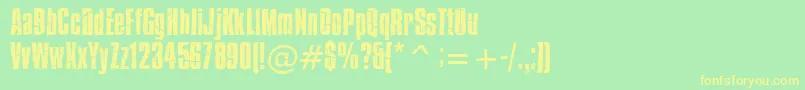 Bisonprr Font – Yellow Fonts on Green Background