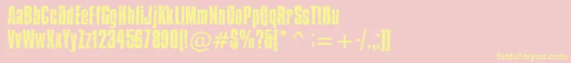 Bisonprr Font – Yellow Fonts on Pink Background