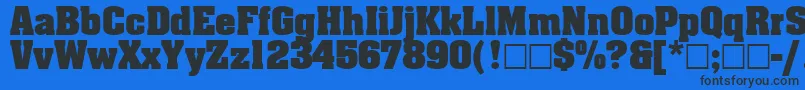 AgaalenboldRoman Font – Black Fonts on Blue Background