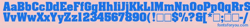 AgaalenboldRoman Font – Blue Fonts on Pink Background