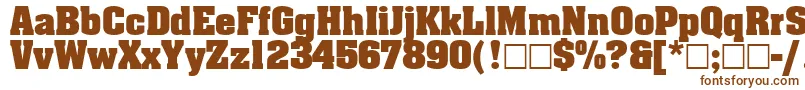 AgaalenboldRoman-fontti – ruskeat fontit valkoisella taustalla