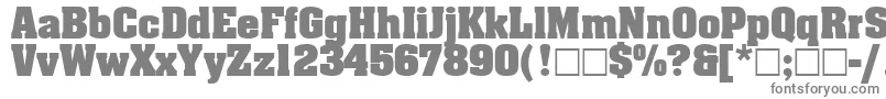 AgaalenboldRoman-fontti – harmaat kirjasimet valkoisella taustalla