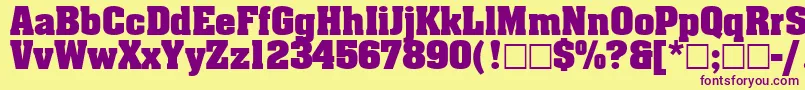 AgaalenboldRoman Font – Purple Fonts on Yellow Background