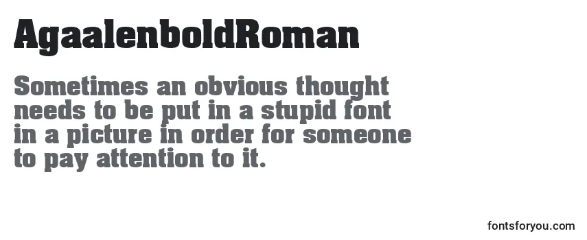 Review of the AgaalenboldRoman Font
