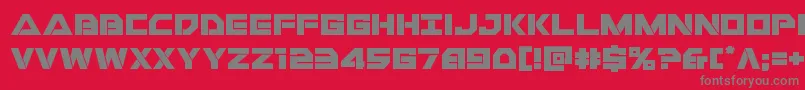 Libertyislandexpand Font – Gray Fonts on Red Background