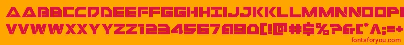 Libertyislandexpand Font – Red Fonts on Orange Background