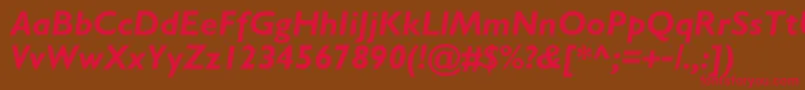 GalscBolditalic Font – Red Fonts on Brown Background