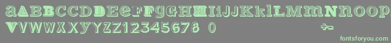 Шрифт VariusMultiplexPersonalEdition – зелёные шрифты на сером фоне
