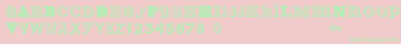 VariusMultiplexPersonalEdition Font – Green Fonts on Pink Background