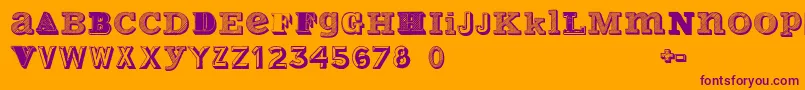 VariusMultiplexPersonalEdition Font – Purple Fonts on Orange Background