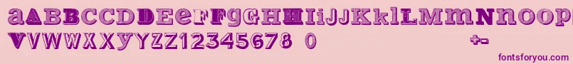 VariusMultiplexPersonalEdition Font – Purple Fonts on Pink Background