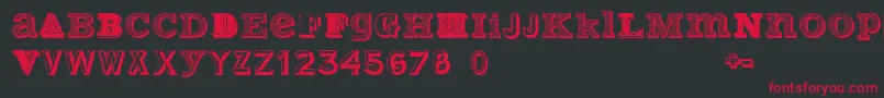 VariusMultiplexPersonalEdition Font – Red Fonts on Black Background