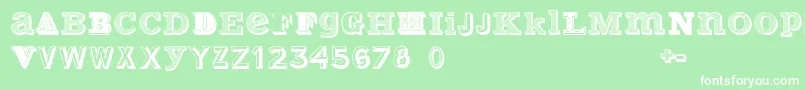 VariusMultiplexPersonalEdition Font – White Fonts on Green Background