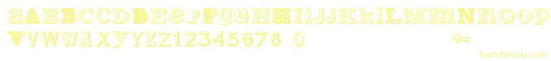 Шрифт VariusMultiplexPersonalEdition – жёлтые шрифты на белом фоне