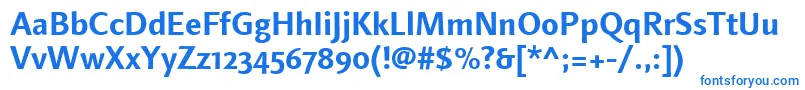 フォントLinotypefinneganosfBold – 青いフォント