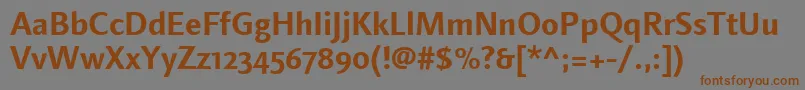 LinotypefinneganosfBold Font – Brown Fonts on Gray Background