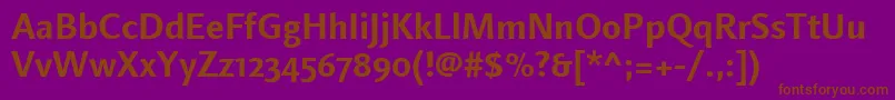 fuente LinotypefinneganosfBold – Fuentes Marrones Sobre Fondo Morado