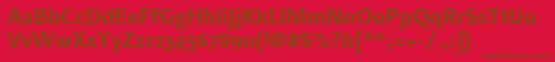 LinotypefinneganosfBold Font – Brown Fonts on Red Background