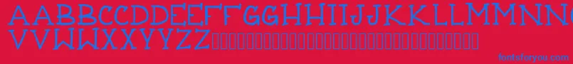 TattooThinline Font – Blue Fonts on Red Background