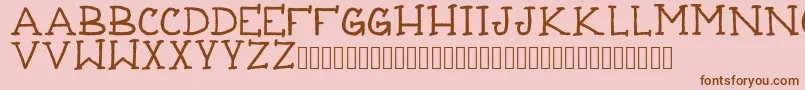 TattooThinline Font – Brown Fonts on Pink Background