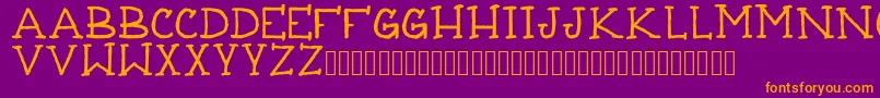 TattooThinline Font – Orange Fonts on Purple Background