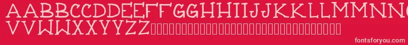 TattooThinline Font – Pink Fonts on Red Background
