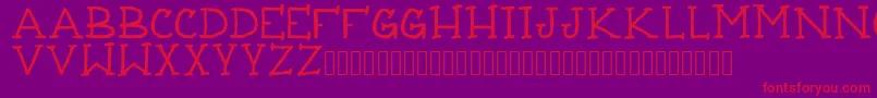 TattooThinline Font – Red Fonts on Purple Background