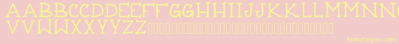 TattooThinline Font – Yellow Fonts on Pink Background