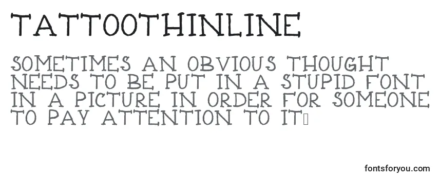 TattooThinline Font