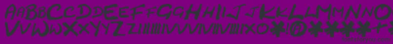 Cracj Font – Black Fonts on Purple Background