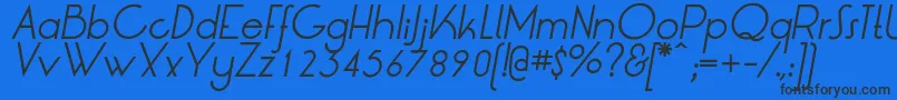 LrtOksanaItalic Font – Black Fonts on Blue Background