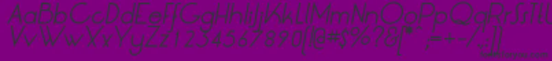 LrtOksanaItalic Font – Black Fonts on Purple Background