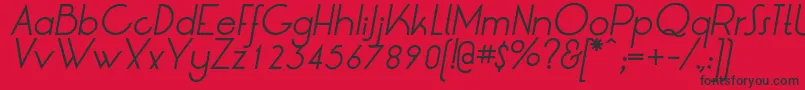 LrtOksanaItalic Font – Black Fonts on Red Background