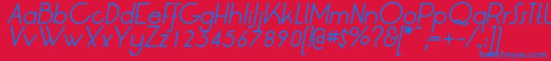 fuente LrtOksanaItalic – Fuentes Azules Sobre Fondo Rojo