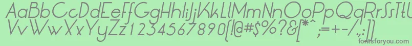 LrtOksanaItalic Font – Gray Fonts on Green Background