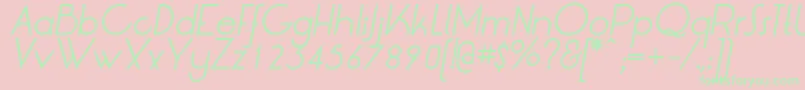 LrtOksanaItalic Font – Green Fonts on Pink Background