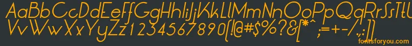 LrtOksanaItalic Font – Orange Fonts on Black Background