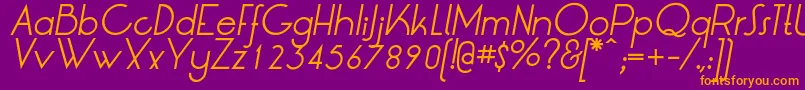 LrtOksanaItalic Font – Orange Fonts on Purple Background