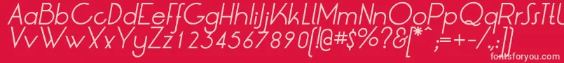 LrtOksanaItalic Font – Pink Fonts on Red Background