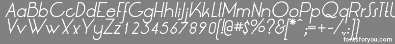 LrtOksanaItalic Font – White Fonts on Gray Background