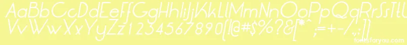 LrtOksanaItalic Font – White Fonts on Yellow Background