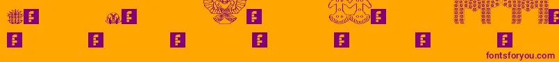 Anadolu Font – Purple Fonts on Orange Background