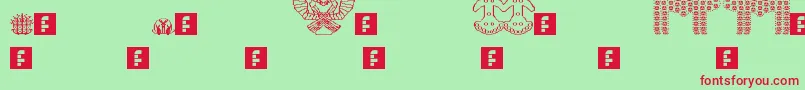 Anadolu Font – Red Fonts on Green Background